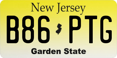 NJ license plate B86PTG