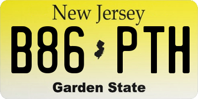 NJ license plate B86PTH