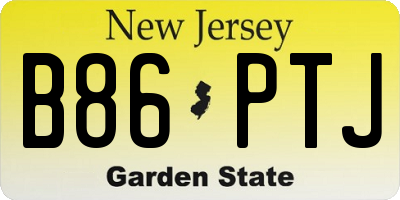 NJ license plate B86PTJ