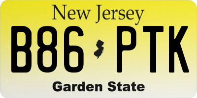 NJ license plate B86PTK