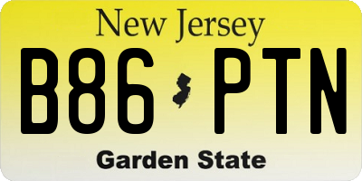 NJ license plate B86PTN