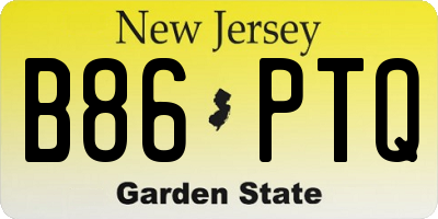 NJ license plate B86PTQ