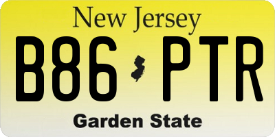 NJ license plate B86PTR