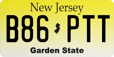 NJ license plate B86PTT