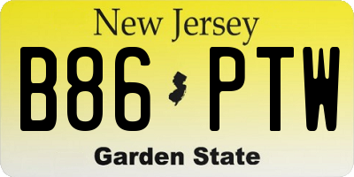 NJ license plate B86PTW