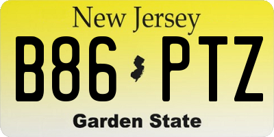 NJ license plate B86PTZ