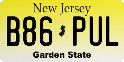 NJ license plate B86PUL