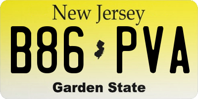 NJ license plate B86PVA