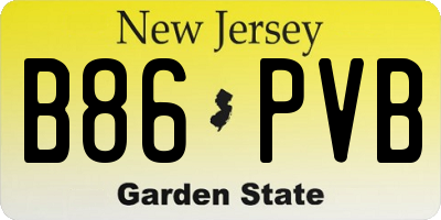 NJ license plate B86PVB