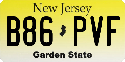 NJ license plate B86PVF