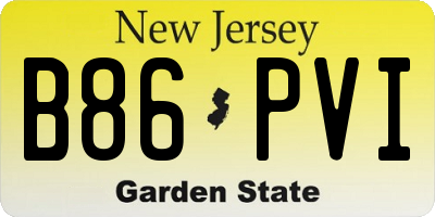 NJ license plate B86PVI