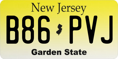 NJ license plate B86PVJ