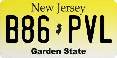 NJ license plate B86PVL