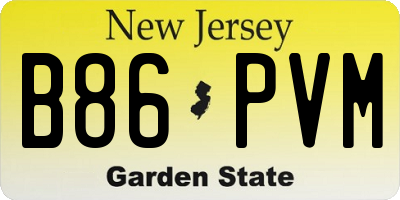 NJ license plate B86PVM