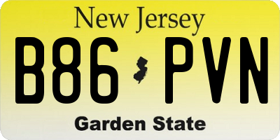 NJ license plate B86PVN