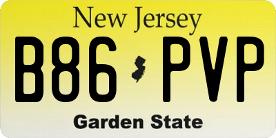 NJ license plate B86PVP