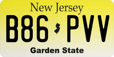 NJ license plate B86PVV