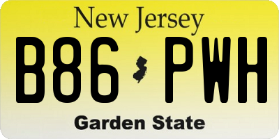 NJ license plate B86PWH