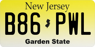 NJ license plate B86PWL