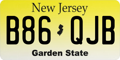 NJ license plate B86QJB