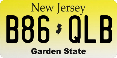 NJ license plate B86QLB