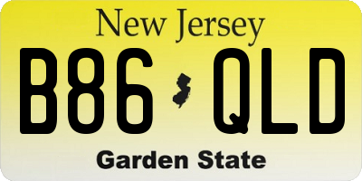 NJ license plate B86QLD