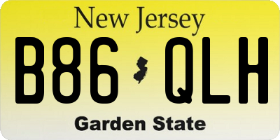 NJ license plate B86QLH
