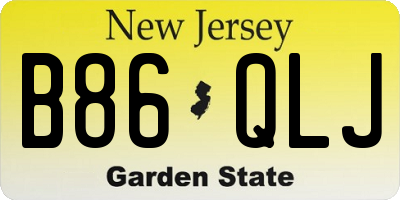 NJ license plate B86QLJ