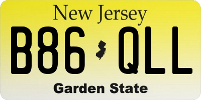NJ license plate B86QLL