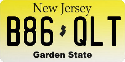 NJ license plate B86QLT