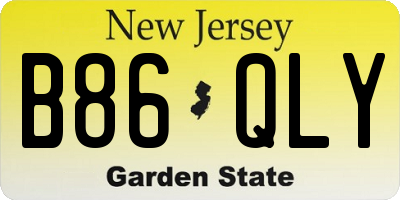 NJ license plate B86QLY