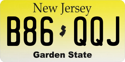 NJ license plate B86QQJ