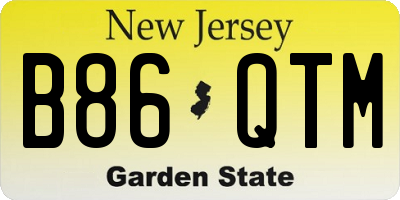 NJ license plate B86QTM