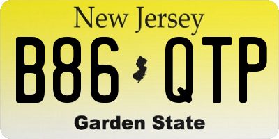 NJ license plate B86QTP