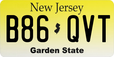NJ license plate B86QVT