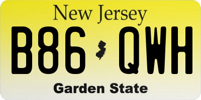 NJ license plate B86QWH