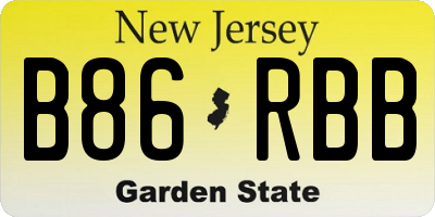 NJ license plate B86RBB