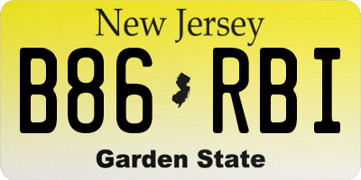 NJ license plate B86RBI