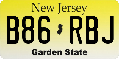NJ license plate B86RBJ