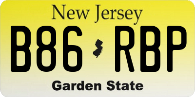 NJ license plate B86RBP