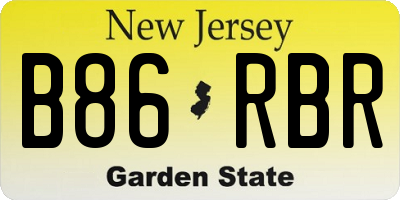 NJ license plate B86RBR
