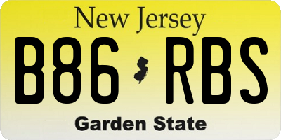 NJ license plate B86RBS