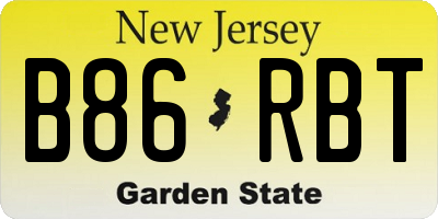 NJ license plate B86RBT