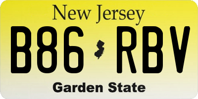 NJ license plate B86RBV