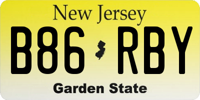 NJ license plate B86RBY