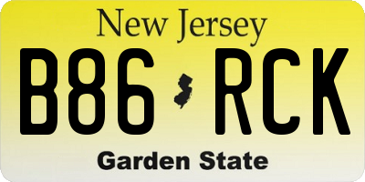 NJ license plate B86RCK