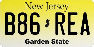 NJ license plate B86REA