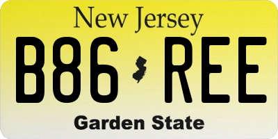 NJ license plate B86REE