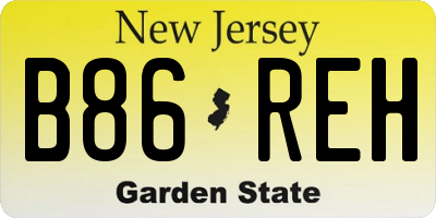 NJ license plate B86REH
