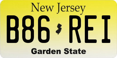 NJ license plate B86REI